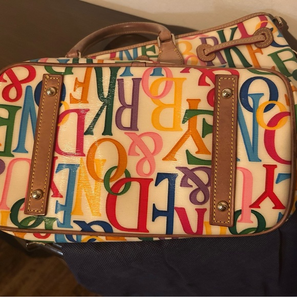 Vintage Dooney & Bourke Y2K Multi-Color "It Bag" Large Shopper Tote & Dust Bag - Picture 6 of 7